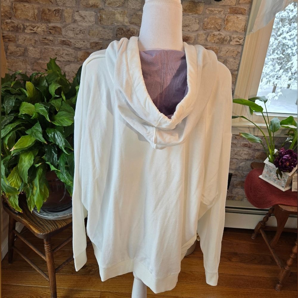 VENUS Cream Purple Greeb Tan Blue Hoodie Womens XL - Picture 3 of 5